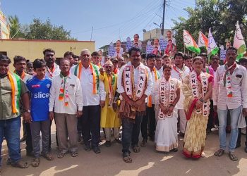 मजरेवाडी परिसरात राष्र्टवादी काॅंग्रेसची पदयात्रा
