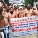 ‘गोकुळ’च्या थकीत बिलासाठी शेतकर्‍यांचे अर्धनग्न आंदोलन