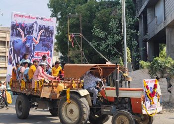 सोलापुरात निघाली “बांगडी”  म्हशीची अंत्ययात्रा